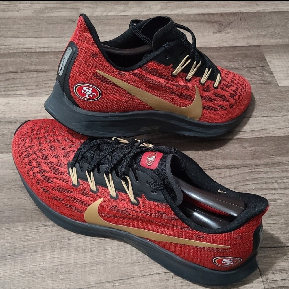 NIKE AIR ZOOM PEGASUS Red/Gold Mens Size 11 49ers Sneakers